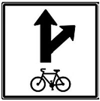 E 12c Povolený směr jízdy cyklistů