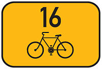 IS 21 a,b,c,d, Směrová tabulka pro cyklisty